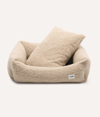 Beige Fleece Dog Bed, Snozy