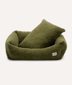 Green Fleece Dog Bed, Snozy