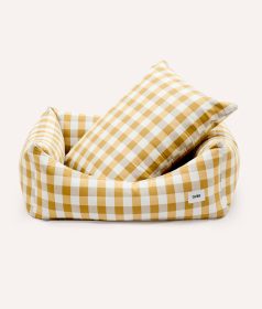 Vichy Mustard Dog Bed, Snozy