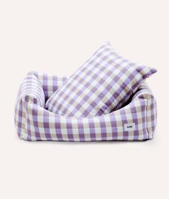 Vichy Violet Dog Bed, Snozy