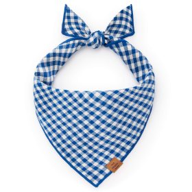 Lake Blue Gingham Dog Bandana from The Foggy Dog