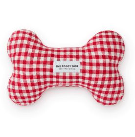 Red Gingham Dog Squeaky Toy from The Foggy Dog
