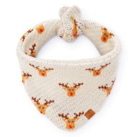 Reindeer Knit Dog Bandana from The Foggy Dog