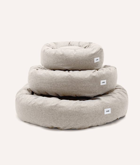 Beige Chenille Dog Bed, Nuba