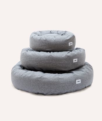 Grey Chenille Dog Bed, Nuba