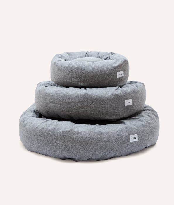 Grey Chenille Dog Bed, Nuba