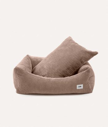 Beige Corduroy Dog Bed, Snozy